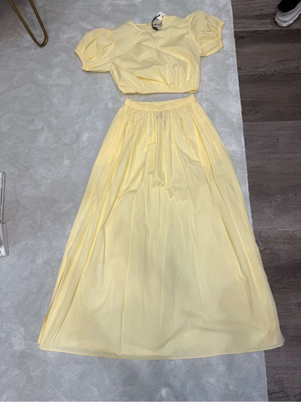 Skirt set butter yellow